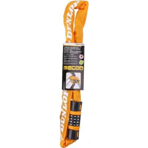 ZAPIĘCIE ROWEROWE ŁAŃCUCH NA SZYFR DŁ.90CM POMARAŃCZOWE DUNLOP