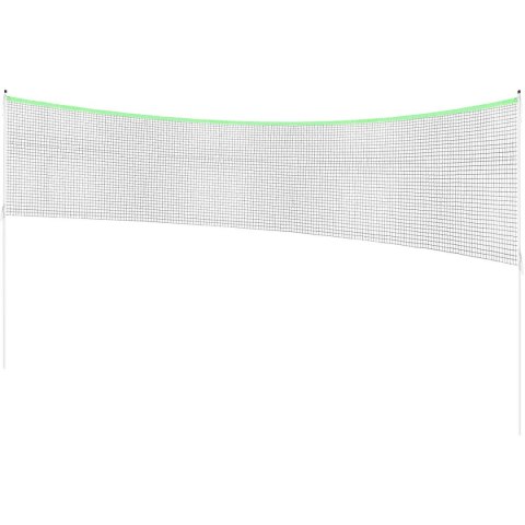 ZESTAW SŁUPKI SIATKA DO SIATKÓWKI BADMINTONA 609x220CM