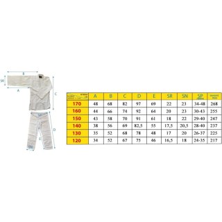 KIMONO ENERO JUDO AIKIDO 130CM NIEBIESKIE