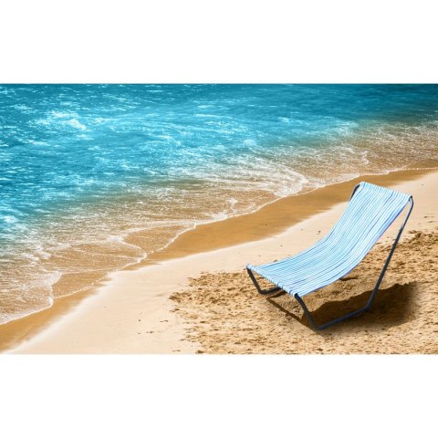 LEŻAK OGRODOWO - PLAŻOWY SKŁADANY I TORBA BLUE LINES