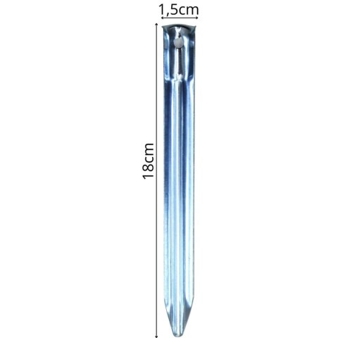 ŚLEDZIE SZPILKI DO NAMIOTU 18,5CM KPL.6SZT METALOWE ENERO CAMP
