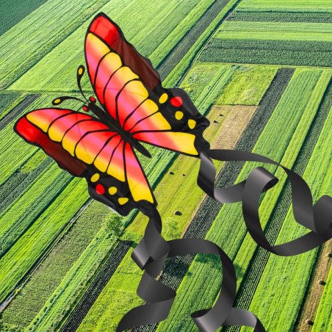 LATAWIEC MOTYL 88x78CM RÓŻOWO ŻÓŁTY ENERO TOYS
