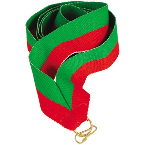 Wstążka 11 mm - zielono-czerwona
