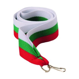 Wstążka 22 mm - biało-zielono-czerwona
