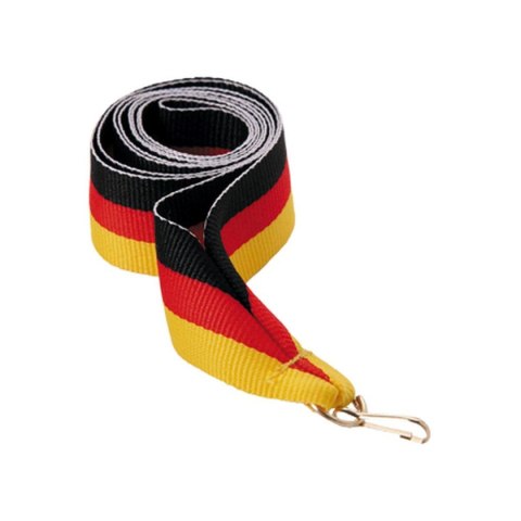 Wstążka 22 mm - czarno-czerwono-żółta
