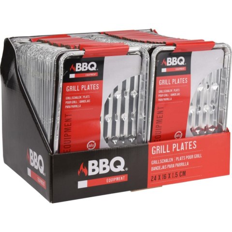 ALUMINIOWE TACKI NA GRILLA 24x16CM 4SZT