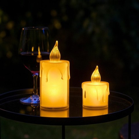 ŚWIECA DEKORACYJNA 3,6x5CM ZDOBIONA LED