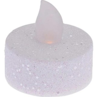 ZESTAW 3 ŚWIECZEK TEA LIGHT LED Z BROKATEM