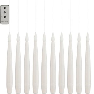 LAMPKI ŚWIECZKI WISZĄCE ŁAŃCUCH ŚWIETLNY 10 LED CIEPŁY BIAŁY LUCA