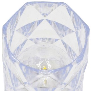 MINI LAMPA DEKORACYJNA 6 CM TRANSPARENTA CIEPŁY BIAŁY 1 LED