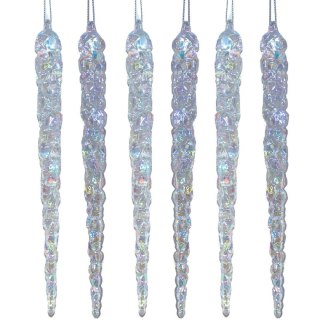 SOPLE LODU OPALIZUJĄCE DEKORACJA WISZĄCA 17,5 CM 6 SZT