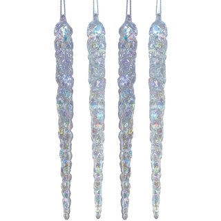 SOPLE LODU OPALIZUJĄCE DEKORACJA WISZĄCA 22 CM 4 SZT