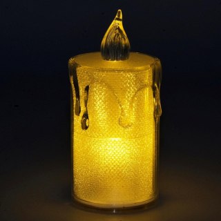 ŚWIECA DEKORACYJNA 3,5x8CM ZDOBIONA LED