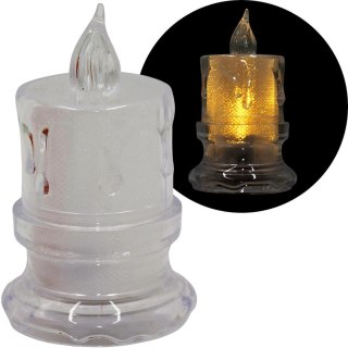 ŚWIECA DEKORACYJNA 5x8CM ZDOBIONA LED