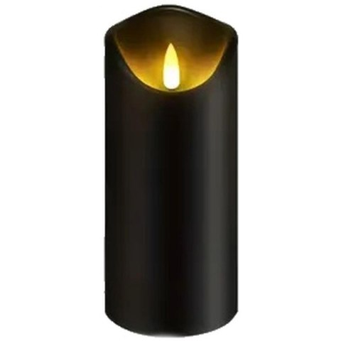 ŚWIECA DEKORACYJNA 70x90MM LED WOSK BLACK