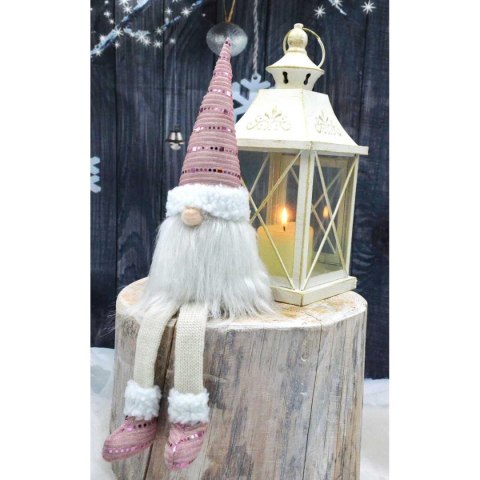 SKRZAT DEKORACYJNY SHINY SANTA 38+20CM RÓŻOWY