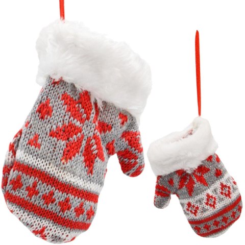 ZAWIESZKA RĘKAWICZKA NA PREZENTY 12CM SZARA