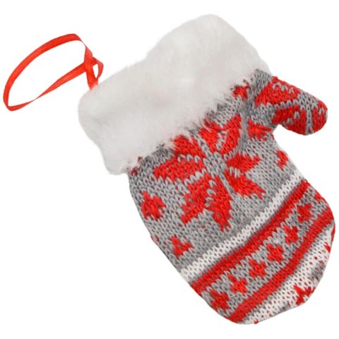 ZAWIESZKA RĘKAWICZKA NA PREZENTY 12CM SZARA