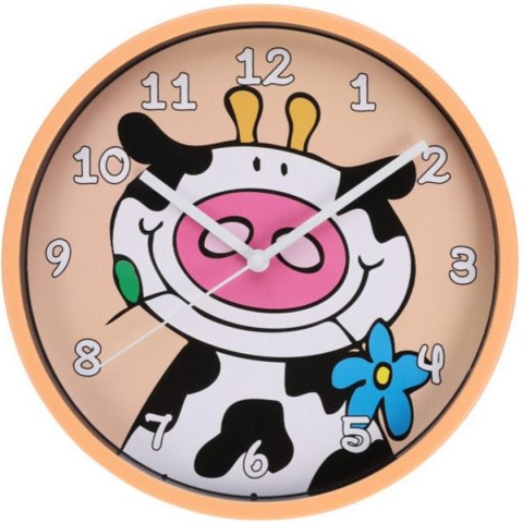 ZEGAR ŚCIENNY KIDS 22,5 CM KRÓWKA