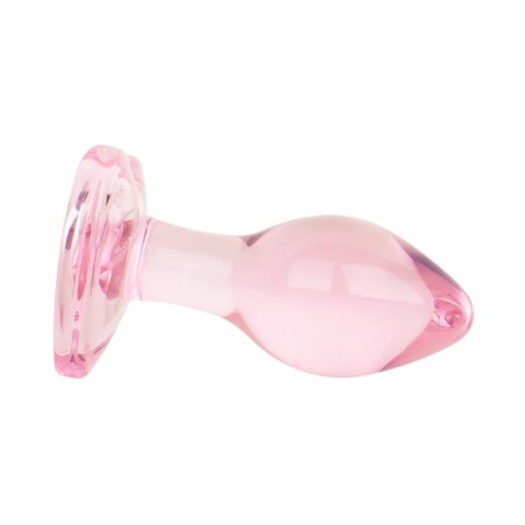 Anal Collection Szklany Korek Intymny Small 7 cm Rożowy Sercowe Zakończenie