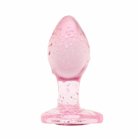 Anal Collection Szklany Korek Intymny Small 7 cm Rożowy Sercowe Zakończenie