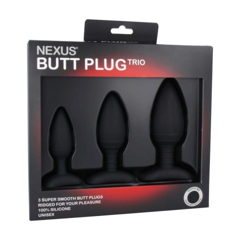 Nexus Butt Plug Trio Set - Zestaw anatomicznych korkow silikonowych 3 rozmiary