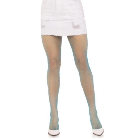 Leg Avenue Karbara Rajstopy kabaretki Lycra neonowy niebieski uniwersalne