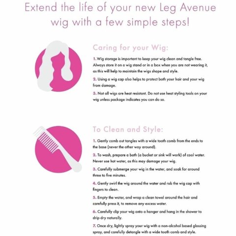 Leg Avenue Peruka Bob Fosforyzująca Biała Świecąca Długa