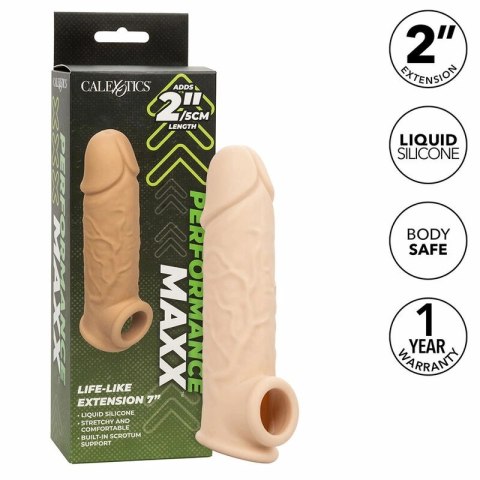 CalExotics Performance Maxx 7 Przedłużacz Silikonowy Jasny 18,5 cm
