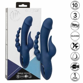 CalExotics Triple Action Blue - Masażer Intymny z Potrojnym Systemem Wibracji