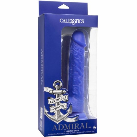 CalExotics Admiral Sailor silikonowy model wibrujący niebieski 16 cm IPX7