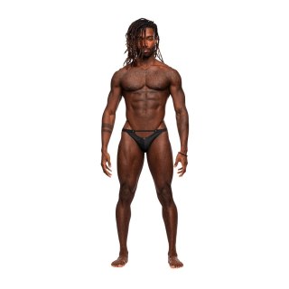 Male Power Magnificence LXL - Stringi Micro V z ozdobnymi przelotkami