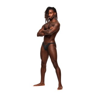 Male Power Magnificence LXL - Stringi Micro V z ozdobnymi przelotkami