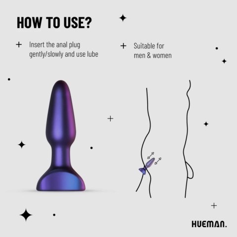Hueman Space Force - Wibrująca i Ruchoma Zatyczka Anatomiczna, silikonowa