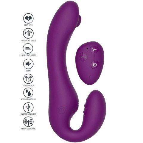 XOCOON Pulsacyjny System Intymny 2w1 z Pilotem Fioletowy 19,5cm