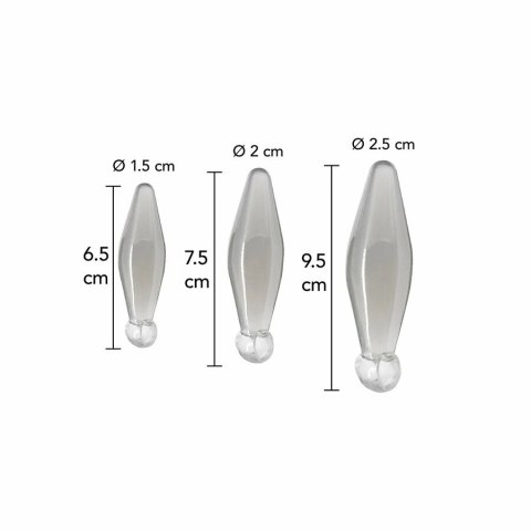 ToyJoy Finger Rimmer Zestaw 3 Rozmiarow Przeźroczysty - Anatomiczne Rozszerzacze