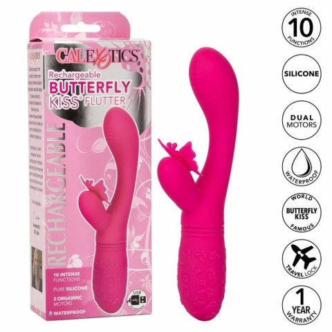 CalExotics Butterfly Kiss Flutter Rożowy - Masażer z 10 trybami pracy