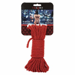 CalExotics Scandal Rope 10 m - czerwona lina bawełniano-poliestrowa