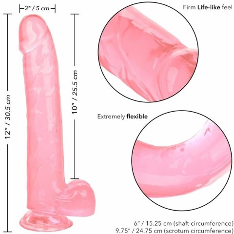 CalExotics Size Queen model rożowy 25,5 cm - elastyczny system przyssawek