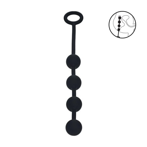 LEVELZ Kule Intymne Silikonowe S 20mm Czarny - Model z Uchwytami