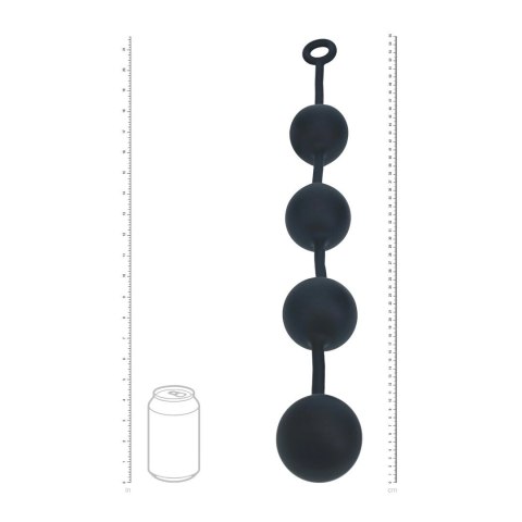 Levelz Kule anatomiczne XXL silikonowe 60mm czarne z uchwytem