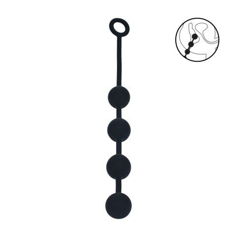 Levelz Kulki Silikonowe Anatomiczne XL 40mm Czarny