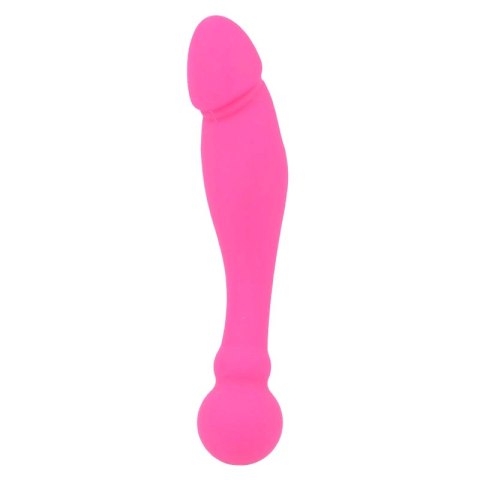 Intense Double Rose silikonowy masażer dwustronny 18 cm rożowy