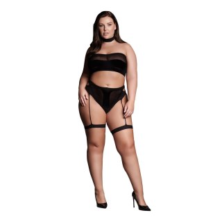 Le Desir Ananke Plus Size - komplet 3-częściowy, czarny, XL-XXXXL