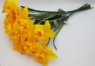 Kwiat żonkil 2 łodygi z dwoma kwiatami 63 cm