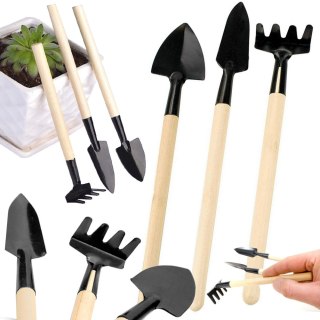 Zestaw narzędzi ogrodniczych grabki łopatka 3w1 mini narzędzia do doniczek 11423