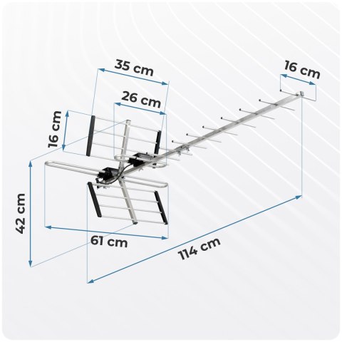 Antena zewnętrzna kierunkowa TV ultra HD 4K Berdsen BD-951