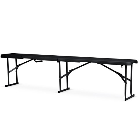 Ławka ogrodowa cateringowa składana 180 cm Plonos czarna