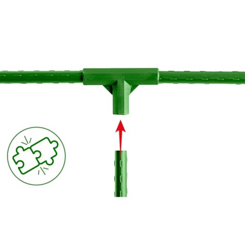 Złączki do tyczek 11mm typu 3 do pomidorów roślin Plonos PL-941 zielone 4szt
