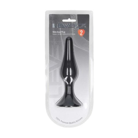 LEVELZ Korek anatomiczny silikonowy XL czarny smukły model